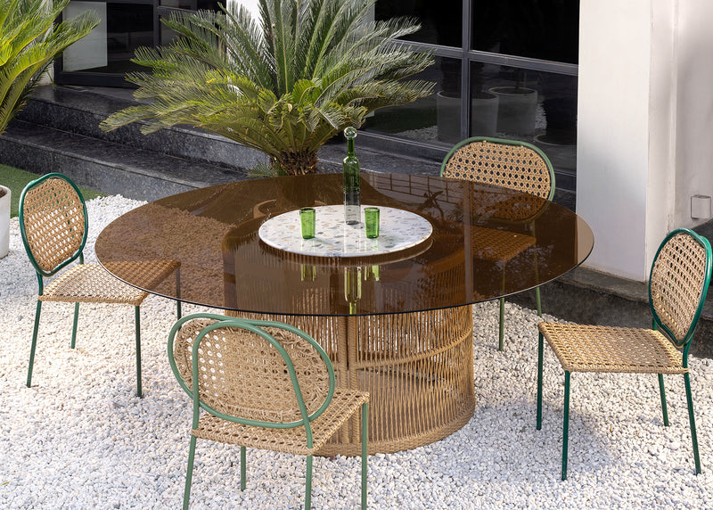 Green Outdoor Dining Set